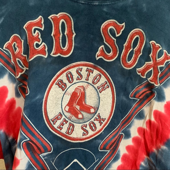 Boston Red Sox All Over Print Tie Dye Shirt XL Majestic - Picture 4 of 10